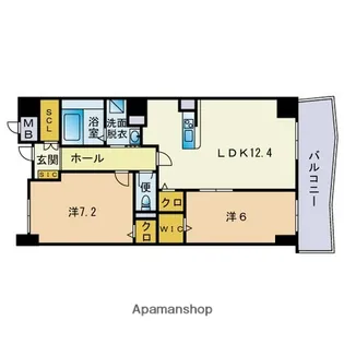 リオグランデ博多【3階】の間取り