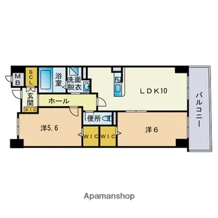 リオグランデ博多【14階】の間取り