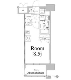 エンクレスト天神LIFE【5階】の間取り