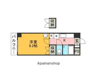 ロイヤル天神南【7階】の間取り