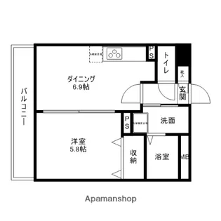 ローヤルマンション博多駅前【7階】の間取り