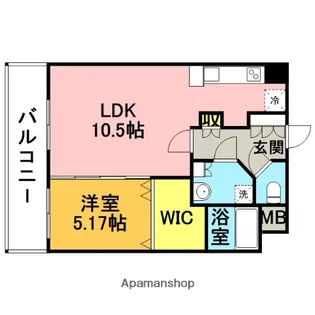 クリエート高宮【2階】の間取り