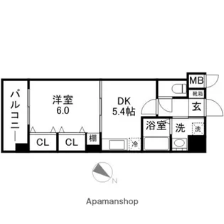 グロースメゾン博多山王【4階】の間取り