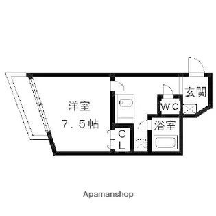 ウイング石坂【1階】の間取り