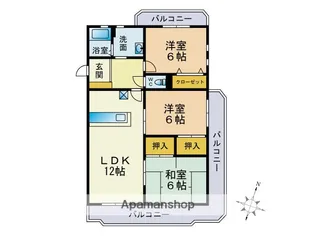 グランデージ空港南【3階】の間取り