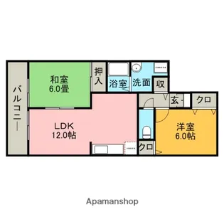 ソレイユⅡ【1階】の間取り