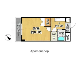 ウイングス学園通り【4階】の間取り