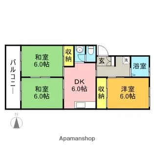三角コーポ【4階】の間取り