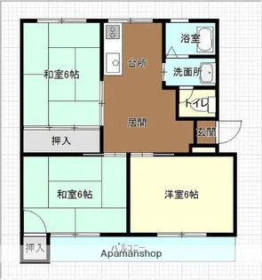 鼓石ハイツ(ツヅミイシハイツ)【1階】の間取り
