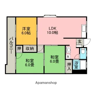 サンコーポタカキ【4階】の間取り