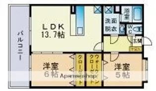 CALME MAISON 若久【1階】の間取り