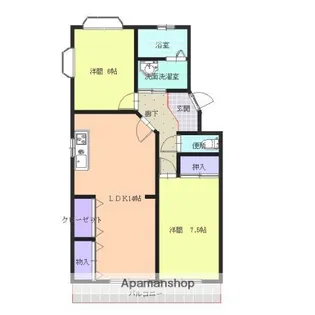 エステート智【3階】の間取り