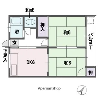 福岡県大野城市山田4丁目【マンション】の間取り