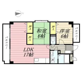 サンシャトーレFUJI【6階】の間取り
