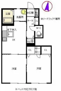 ファミール那珂川【1階】の間取り