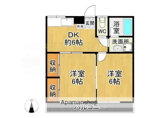 ヒルトップハイツⅡ【1階】の間取り