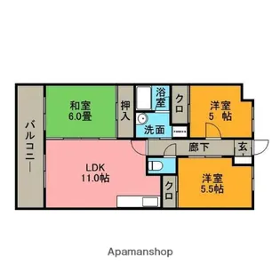 セゾン春日【3階】の間取り