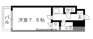 キャンパスシティ太宰府【3階】の間取り