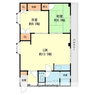 福岡県大野城市雑餉隈町1丁目【マンション】の間取り