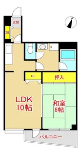 ウエストビレッジ春日【2階】の間取り