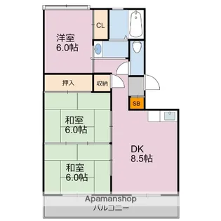 車屋第3ビル【5階】の間取り
