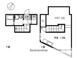 プラムガーデン竹下【2階】の間取り