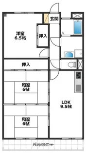 第6三城ハイツ【302号室】の間取り