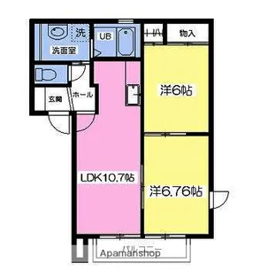 エスポワールA【2階】の間取り
