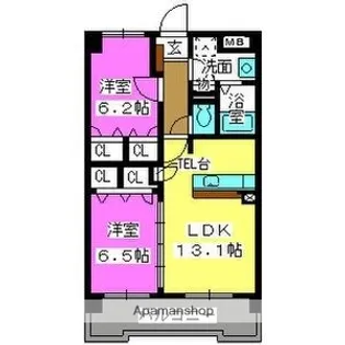 福岡県福岡市南区清水1丁目【マンション】の間取り