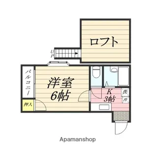 1Kの間取り画像