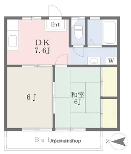 2DKの間取り画像