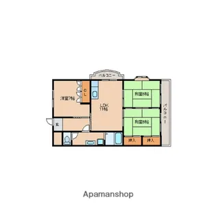 エスポアール石坂【4階】の間取り