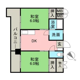 福岡県福岡市博多区山王1丁目【マンション】の間取り