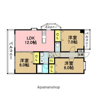 エクセレンテシャルム【5階】の間取り