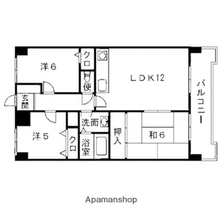パークサイド空港南館【3階】の間取り