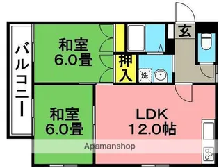 福岡県大野城市上大利2丁目【アパート】の間取り