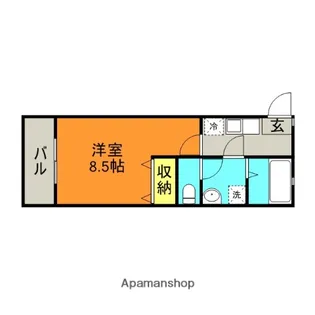 クレフラスト井尻ⅡC【1階】の間取り