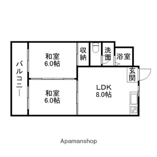 ビュークレスト折立【4階】の間取り