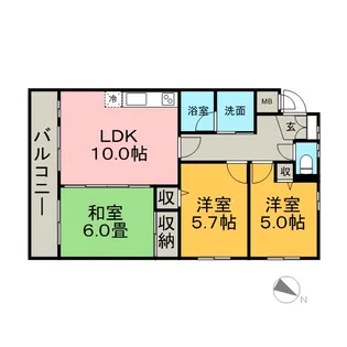 プレザント山浦【2階】の間取り