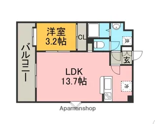 サヴォイ セントオブガーデン【14階】の間取り