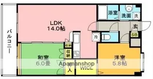 サンプレイズ春日【6階】の間取り