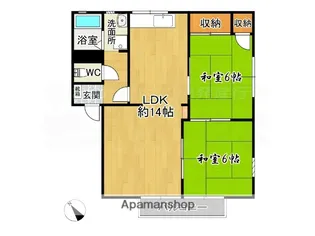 ハイデンス般若寺【2階】の間取り