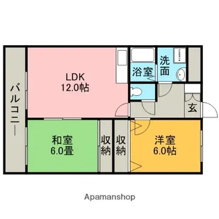 ノーブルコート21【1階】の間取り