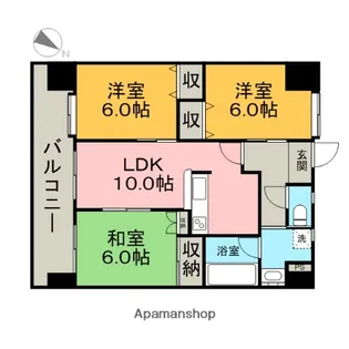 シャトーポルテ【2階】の間取り