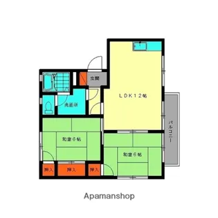 コーポエバーグロー【2階】の間取り