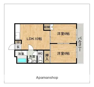 南福岡渡辺ビル【4階】の間取り