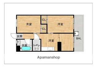 南福岡渡辺ビル【4階】の間取り
