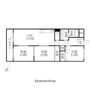 ソシア15【4階】の間取り