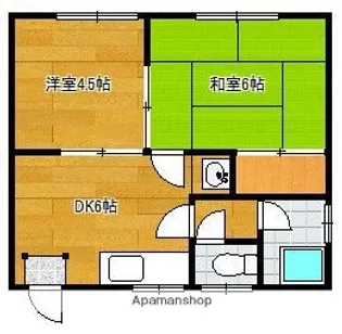 中江コーポ【1階】の間取り
