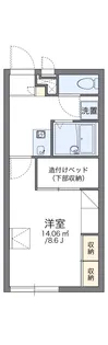 レオパレス紫陽花【105号室】の間取り
